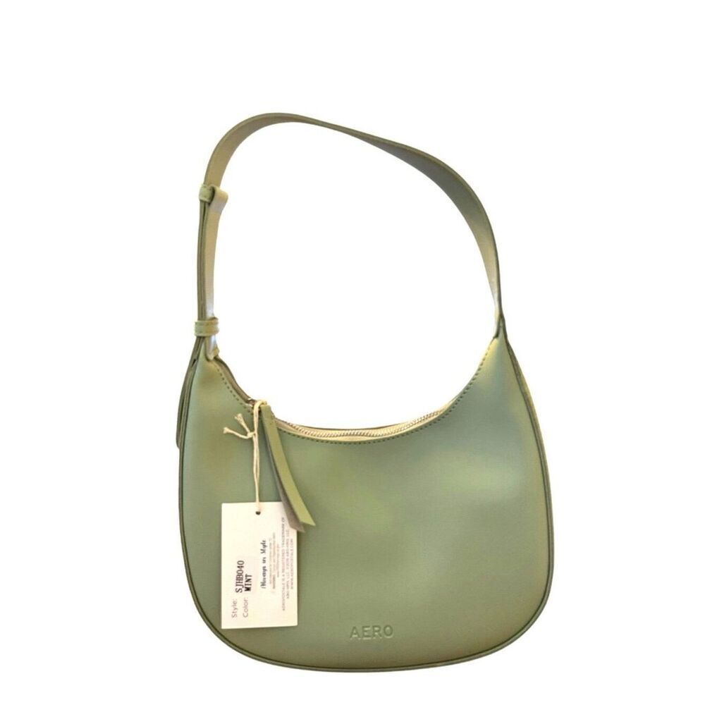Aeropostale Mint Green Handbag Shoulder Bag Satchel Purse Crescent Aero NWT